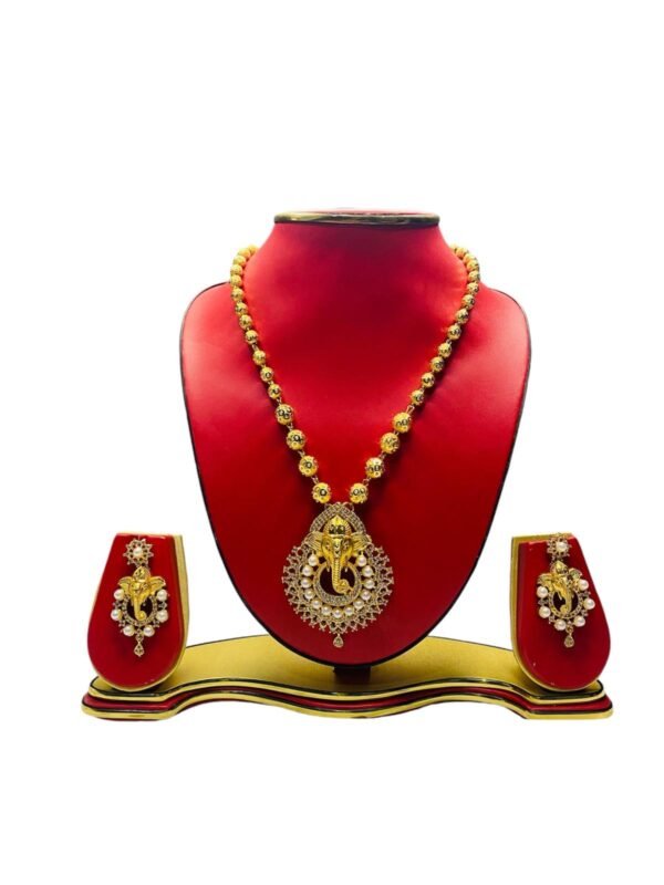 Temple God Ganesh Design Necklace